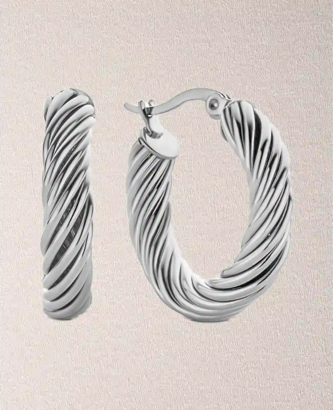 Gerillte breite creolen