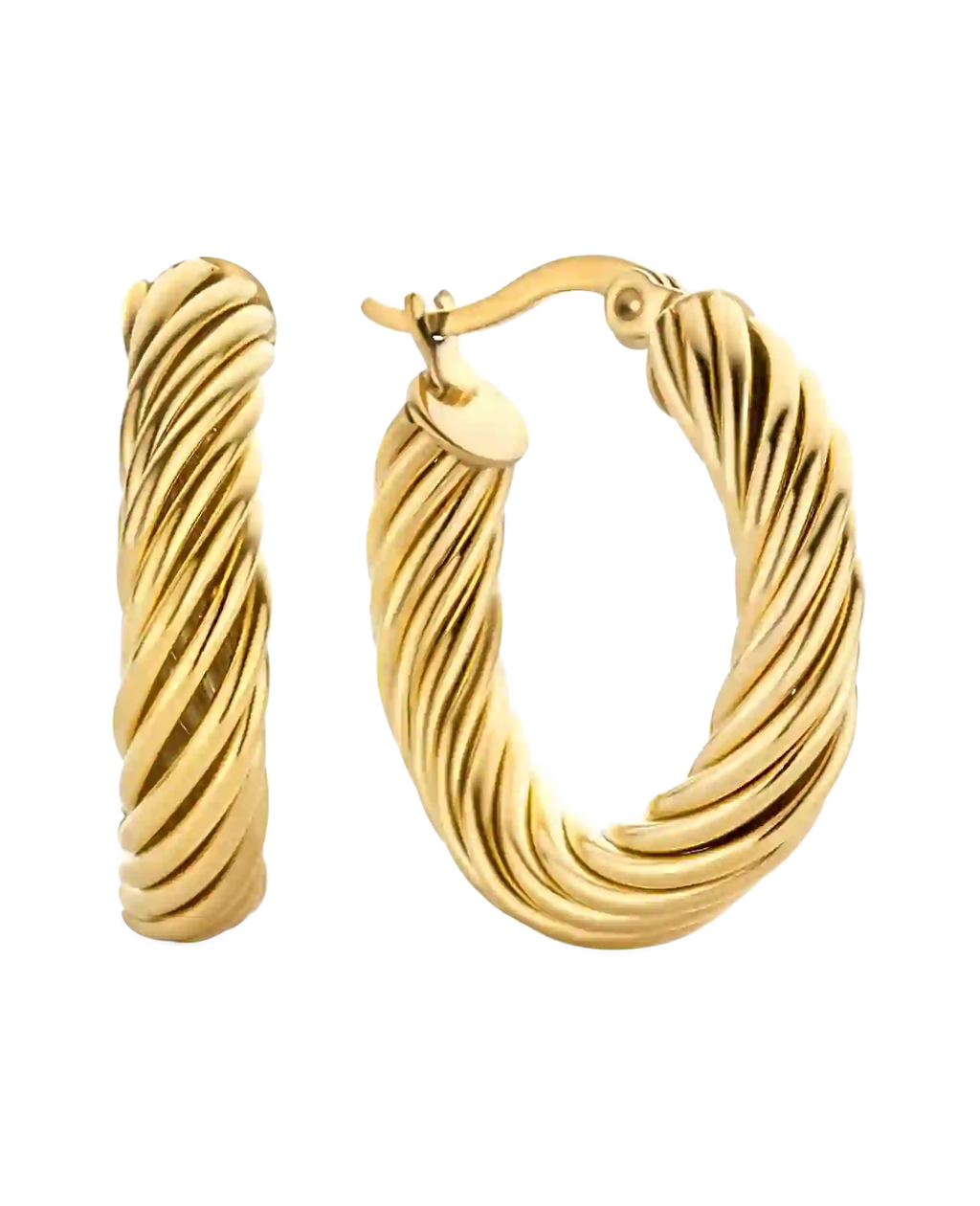 Gerillte breite creolen