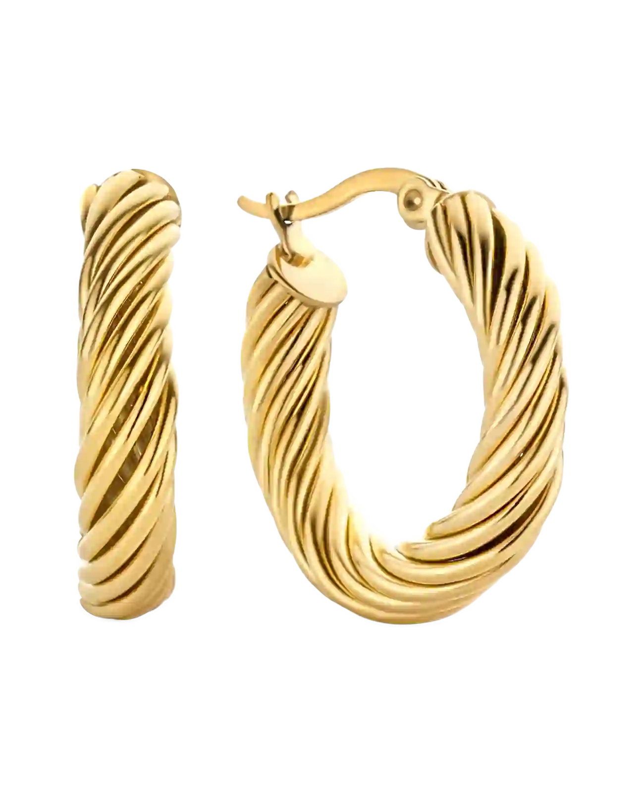 Gerillte breite creolen