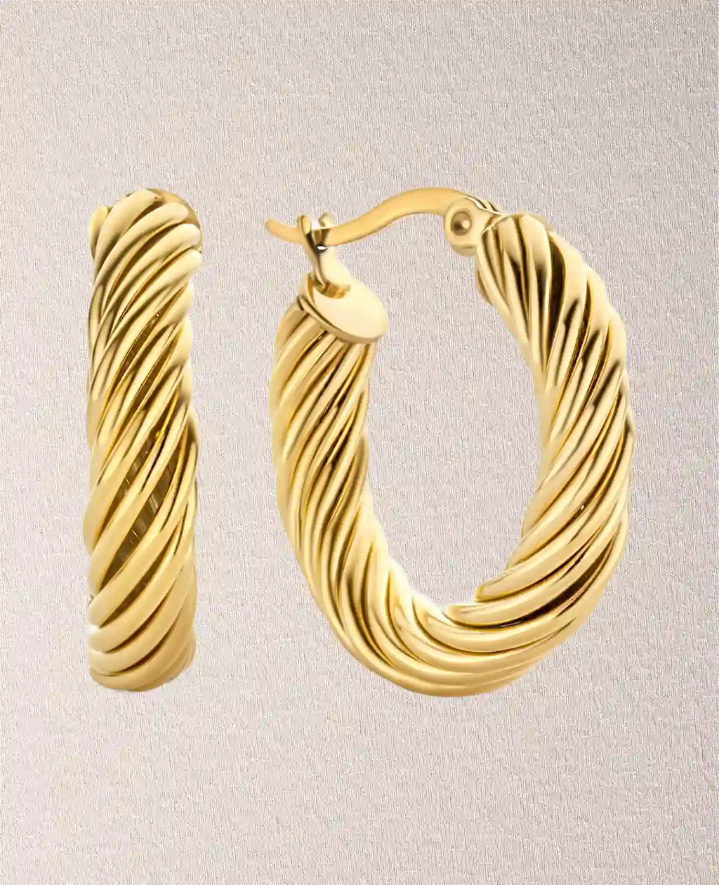 Gerillte breite creolen