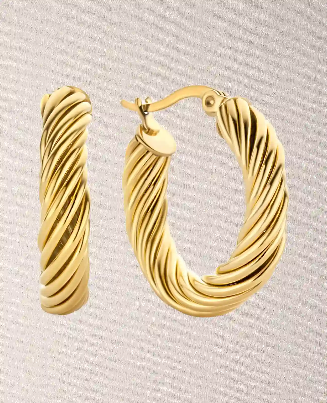 Gerillte breite creolen