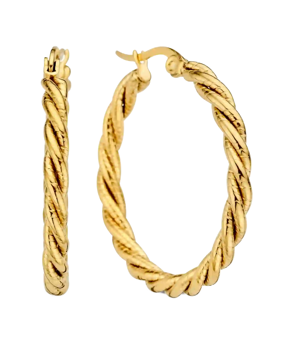 schmale gerillte creolen