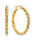 schmale gerillte creolen