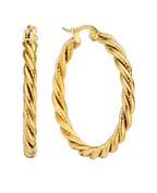 schmale gerillte creolen