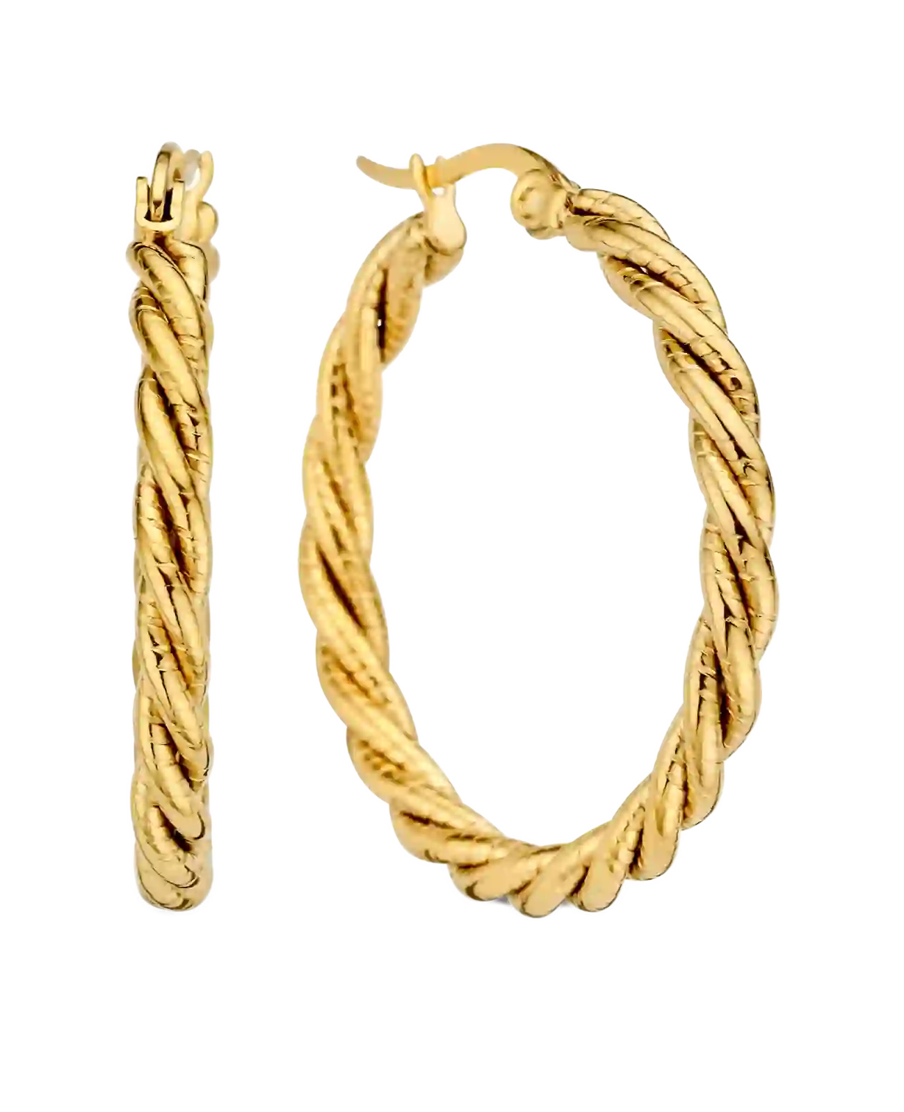 schmale gerillte creolen