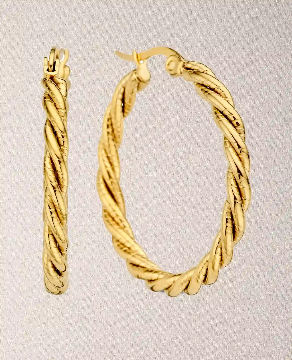 schmale gerillte creolen