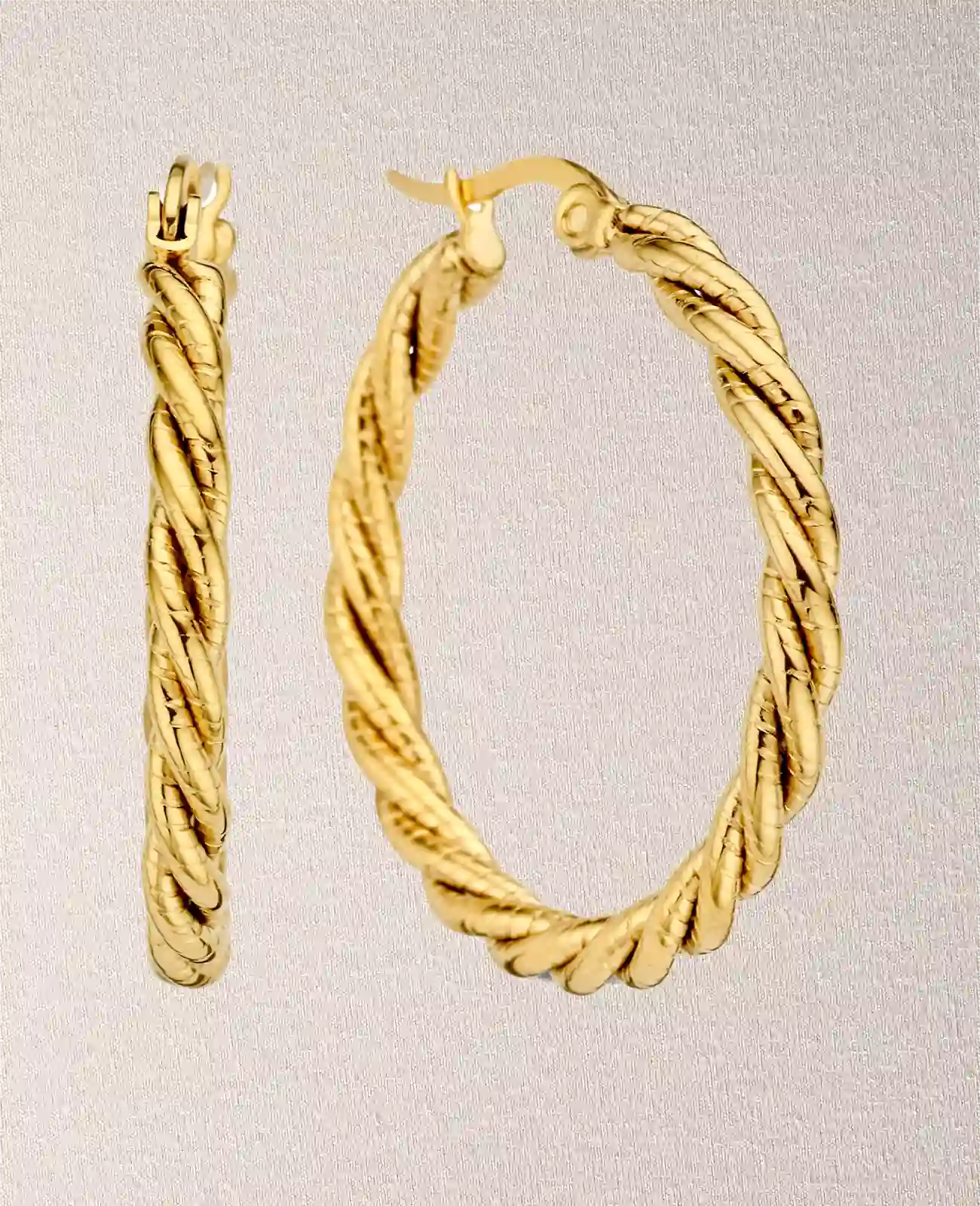 schmale gerillte creolen