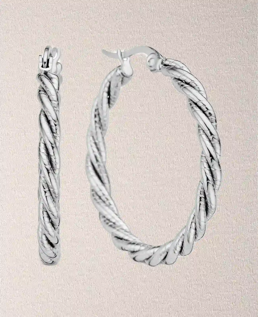 schmale gerillte creolen