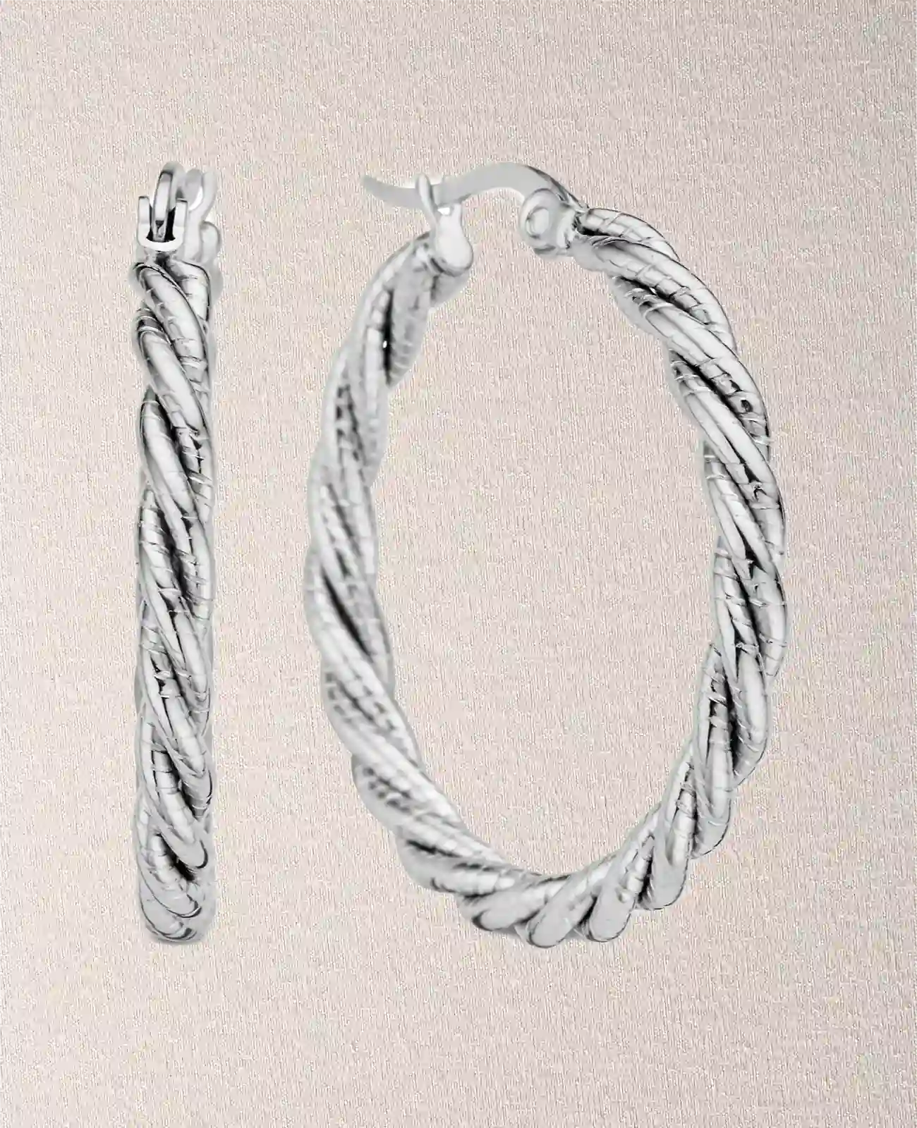 schmale gerillte creolen