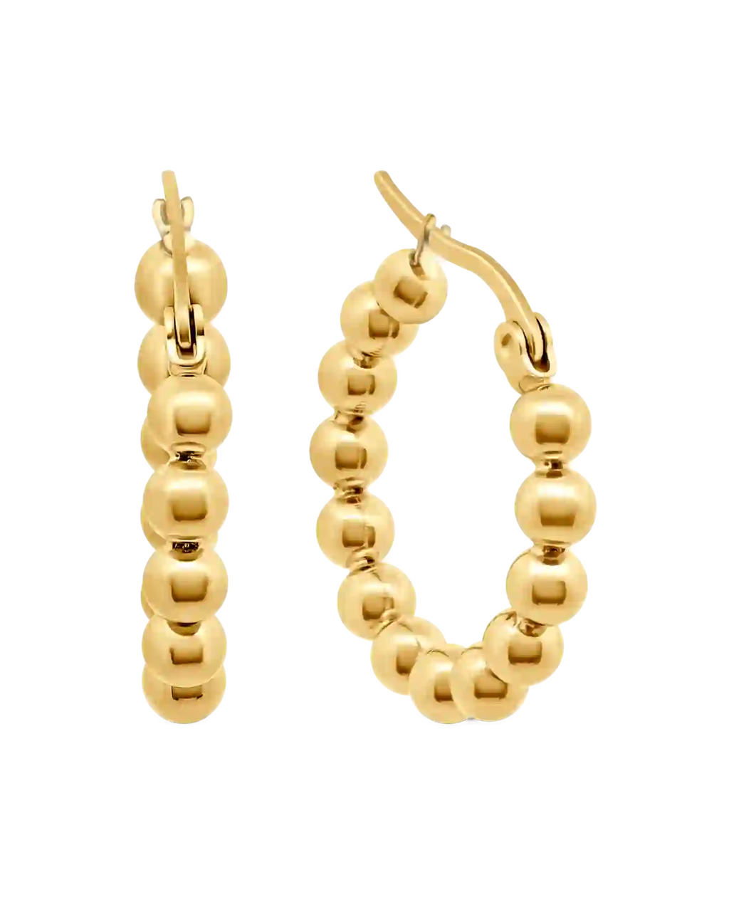 Kugel creolen mit Klappbügel