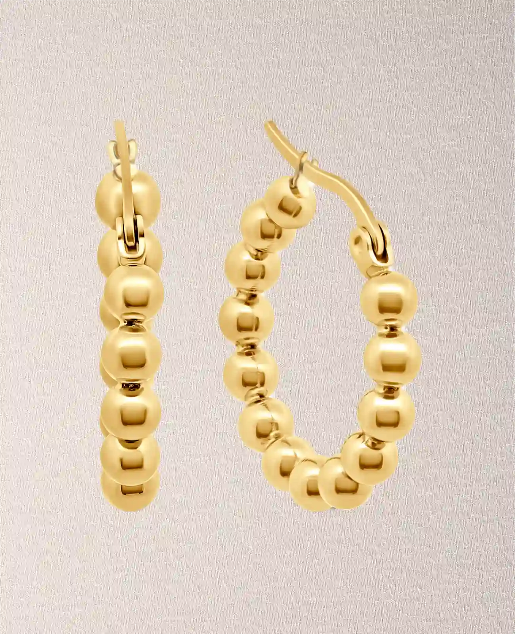 Kugel creolen mit Klappbügel