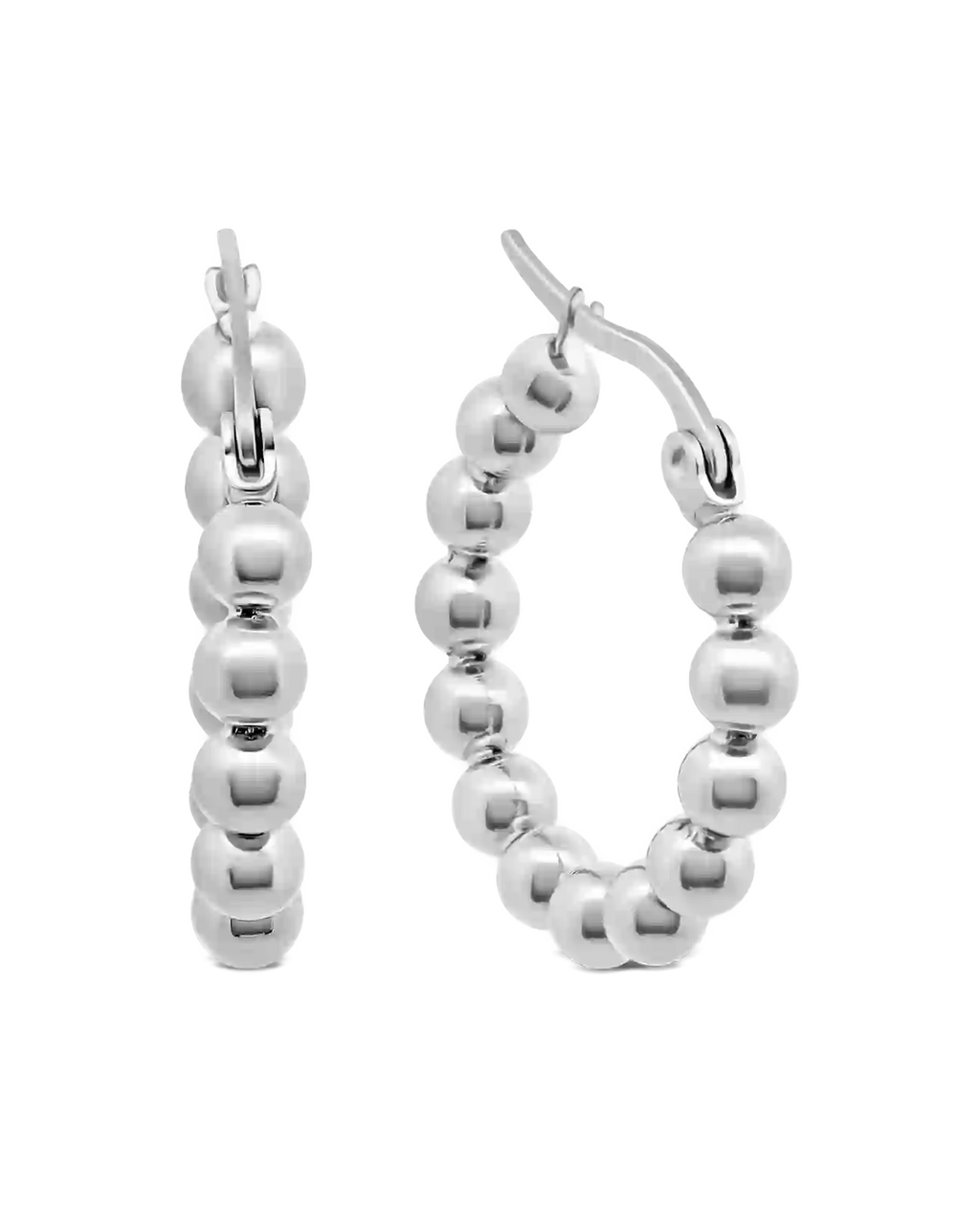 kugel creolen mit Klappbügel