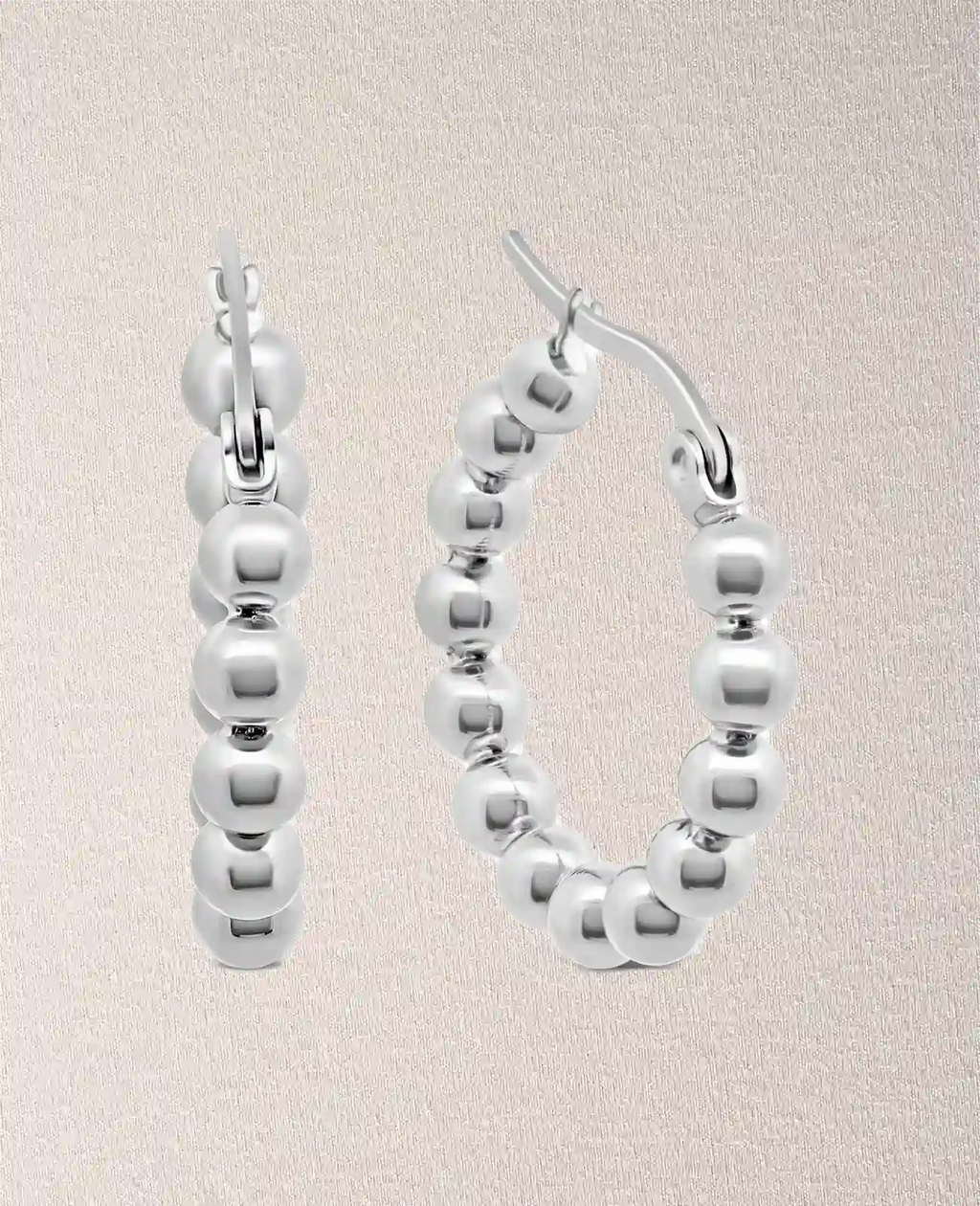 kugel creolen mit Klappbügel