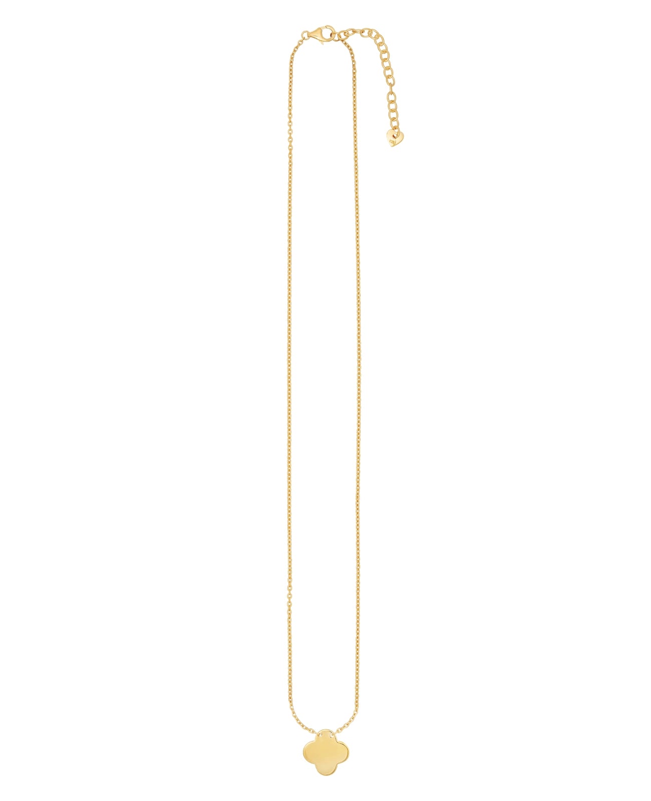 Anketkette mit mittelteil flaches Kleeblatt und karabiner verschluss