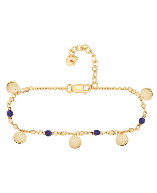 anker armkette mit 4 lapislazuli und 5 Plättchen