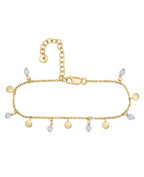 anker armkette mit 4 Chalcedon und 5 Plättchen