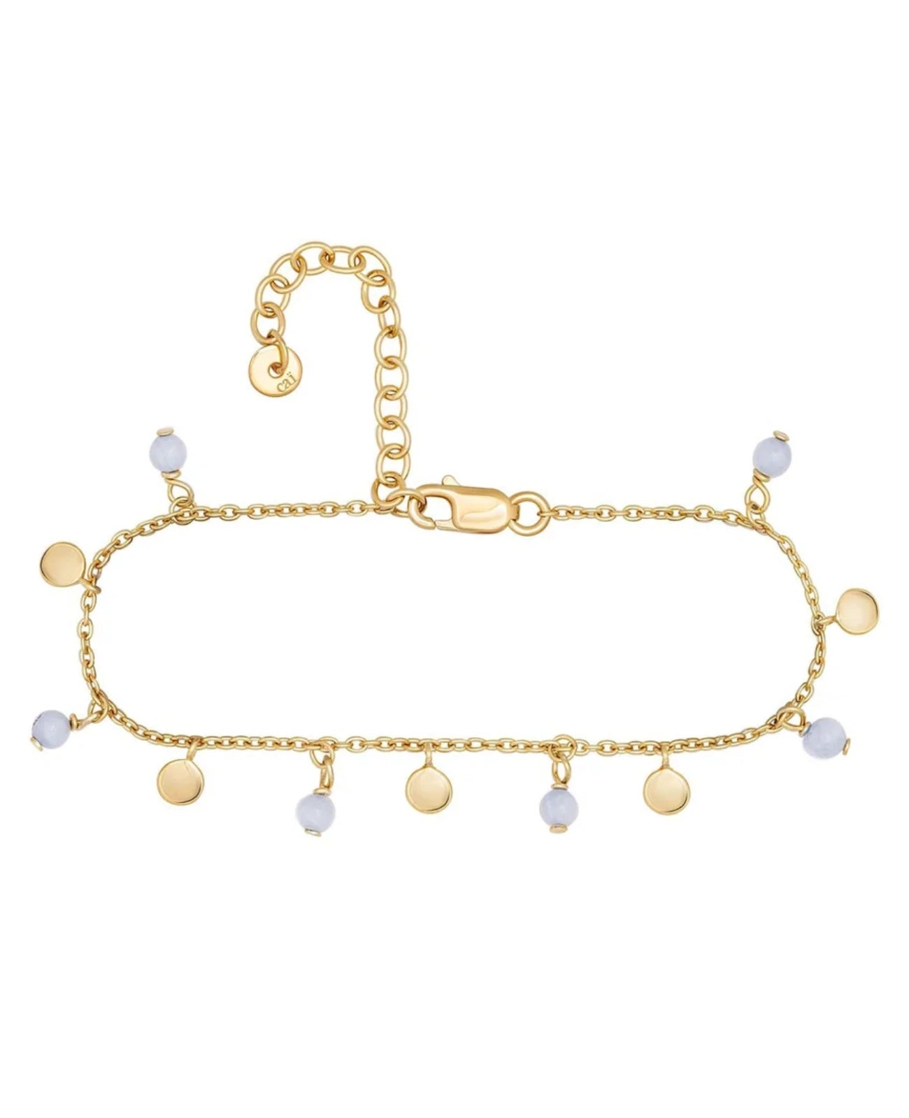 anker armkette mit 4 Chalcedon und 5 Plättchen