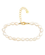 Süßwasserzuchtperlen armband gold