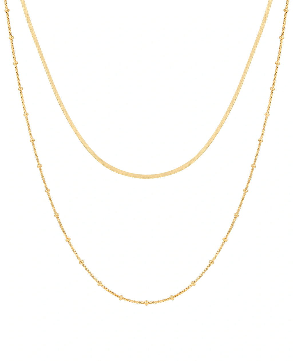 Zweireihige kette goldfarben mit karabiner verschluss