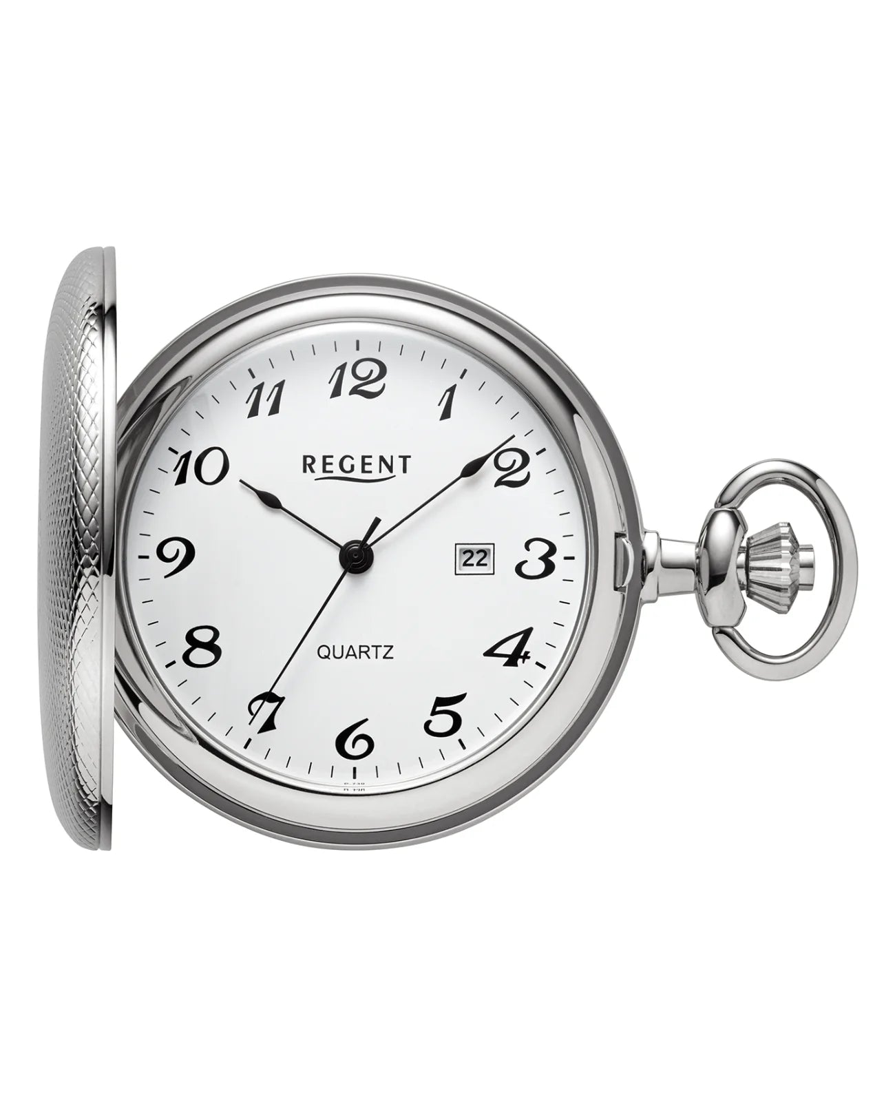 sprungdeckel taschenuhr zifferblatt weiss arabische zahlen und datum