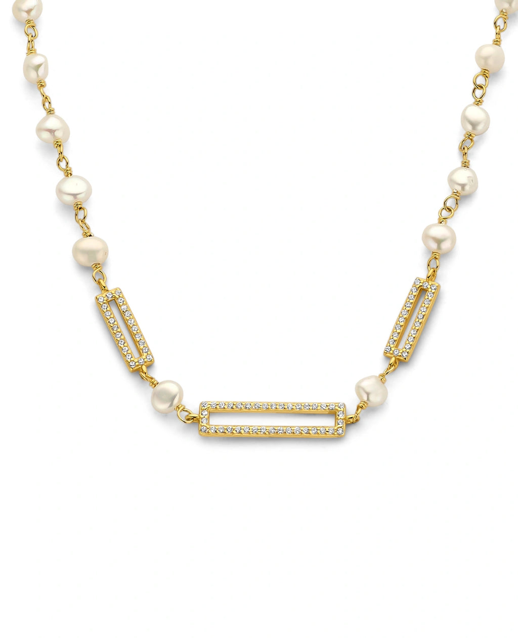 ankerkette mit 3 rechteckigen offenen zirkonia besetzten platten