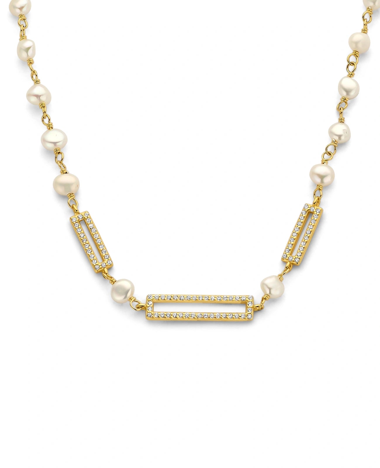 ankerkette mit 3 rechteckigen offenen zirkonia besetzten platten