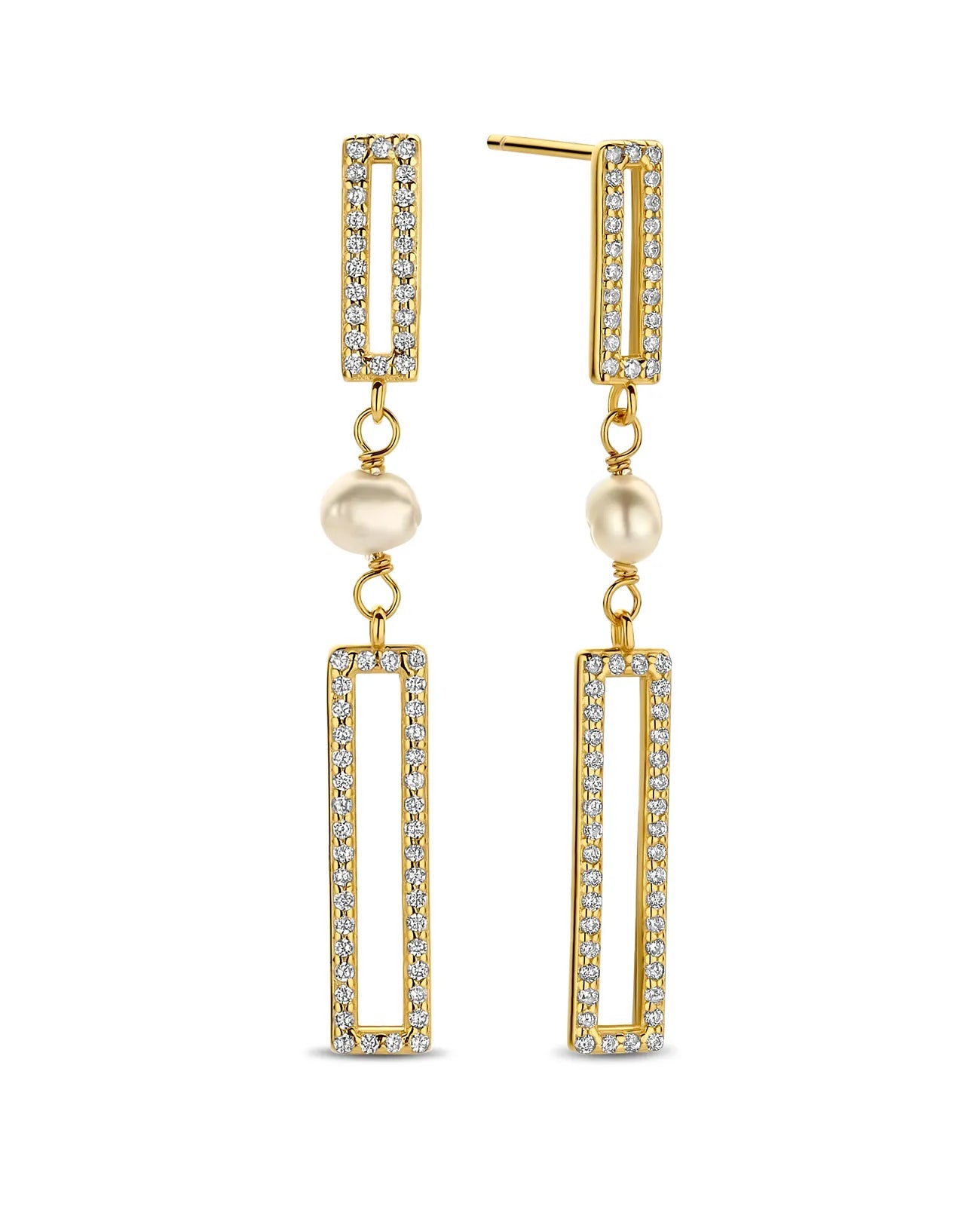 2 rechteckige offene platten mit zirkonia besetzt