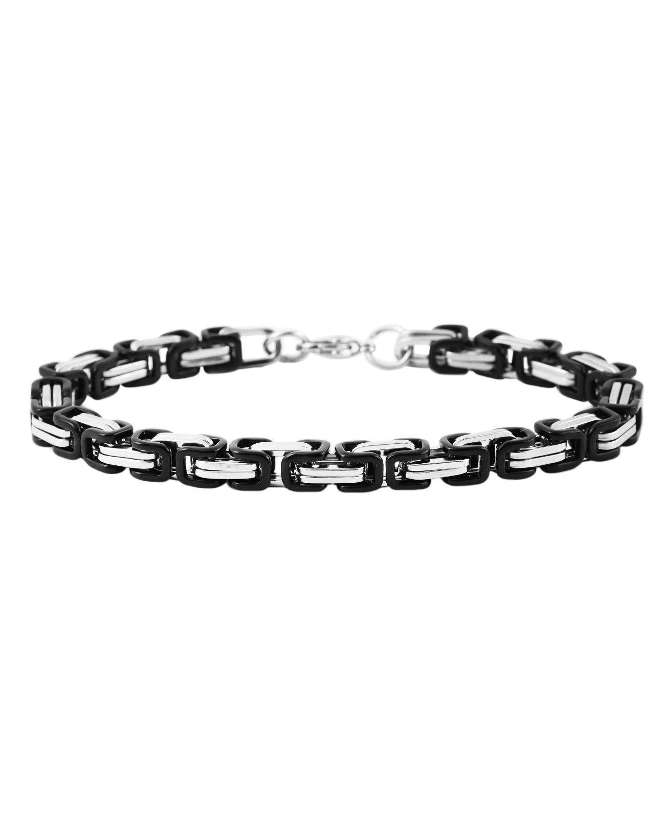 königskette armband silber schwarz