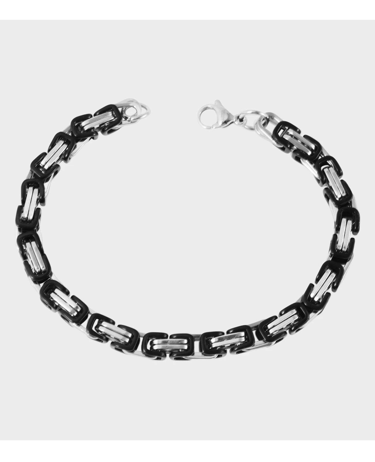königskette armband silber schwarz