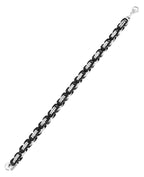 königskette armband silber schwarz