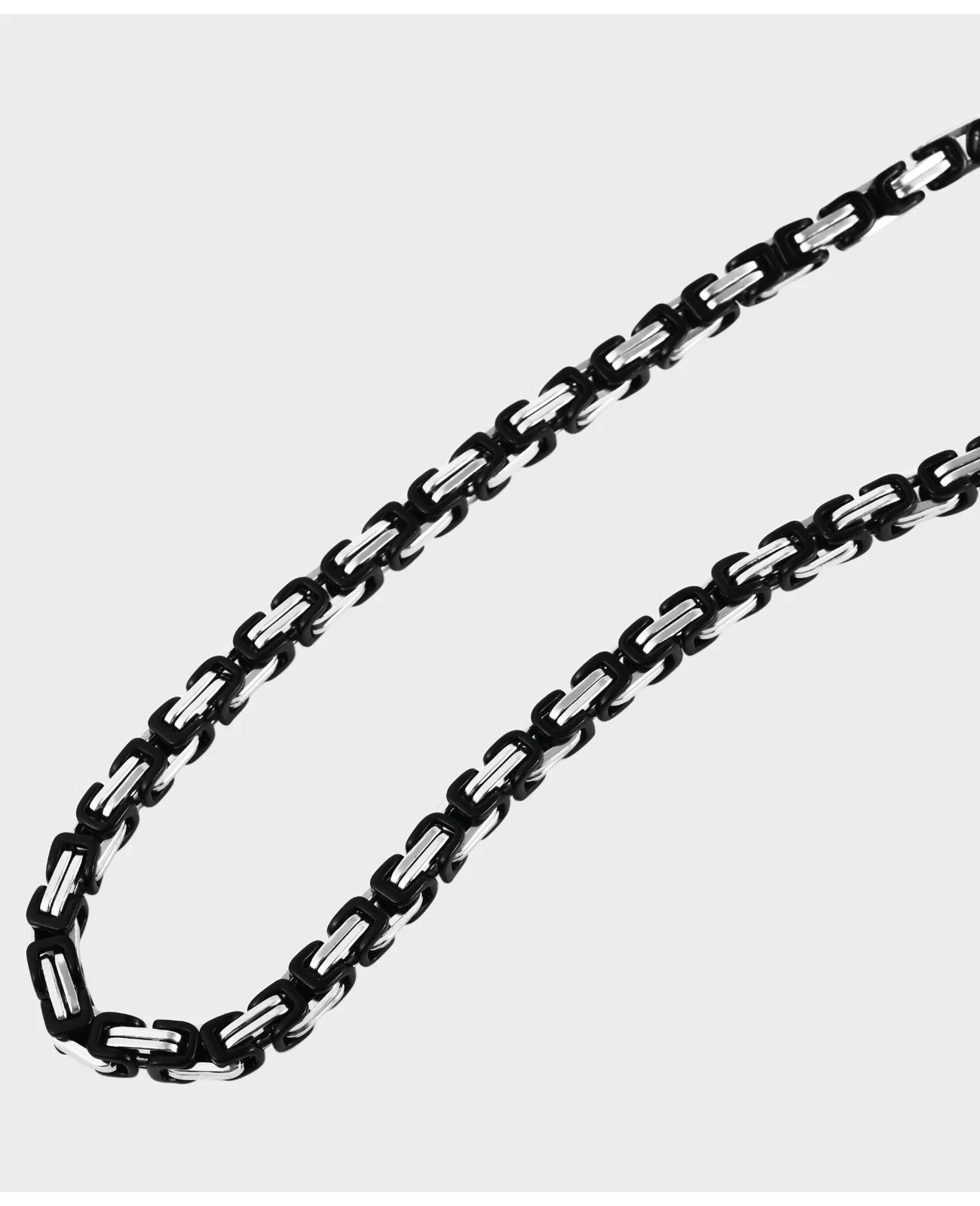 königskette silber schwarz mit karabiner verschluss