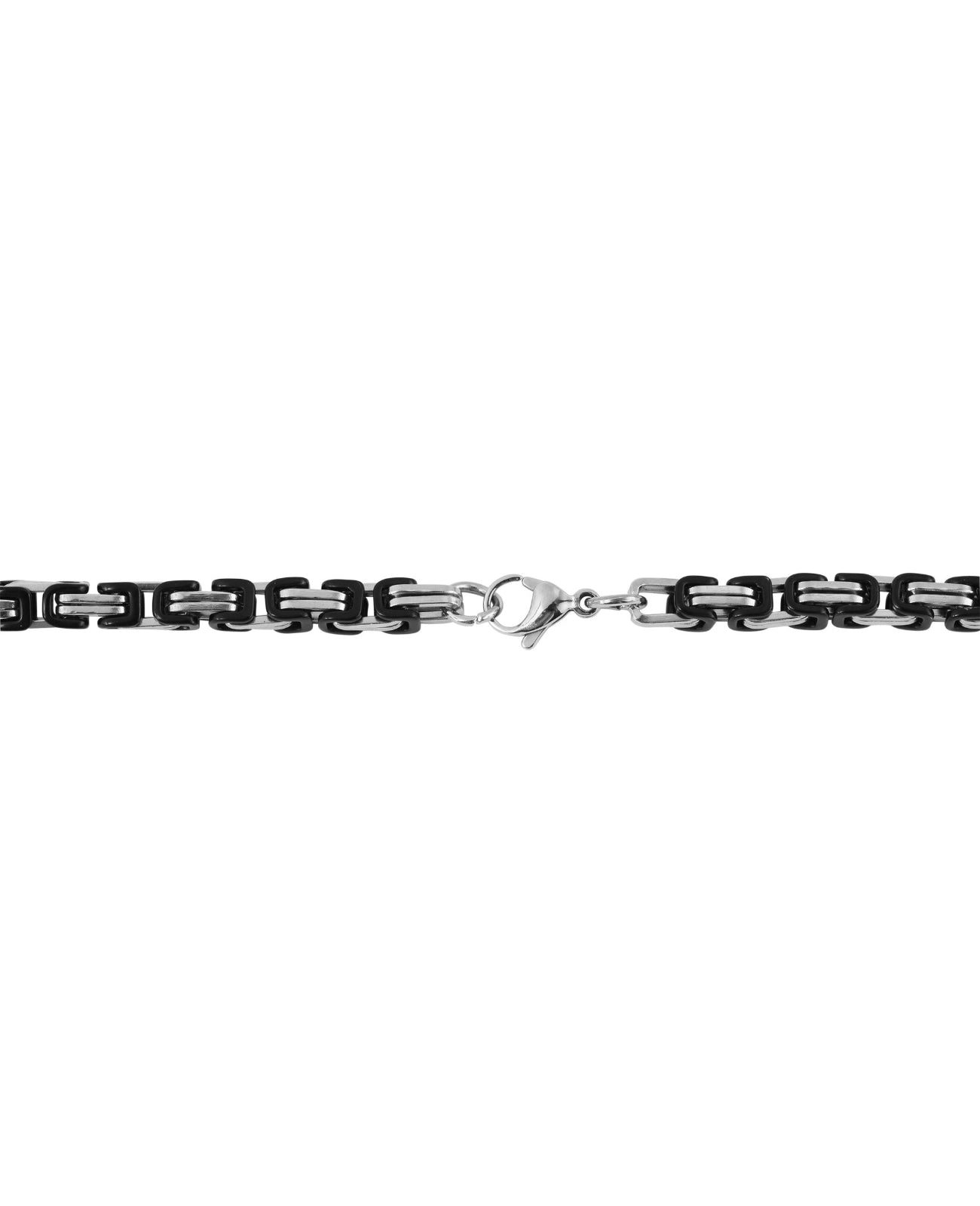 königskette silber schwarz mit karabiner verschluss