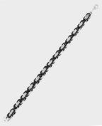 königskette silber schwarz mit karabiner verschluss