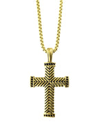 veneziakette mit großen eckigen kreuz anhänger