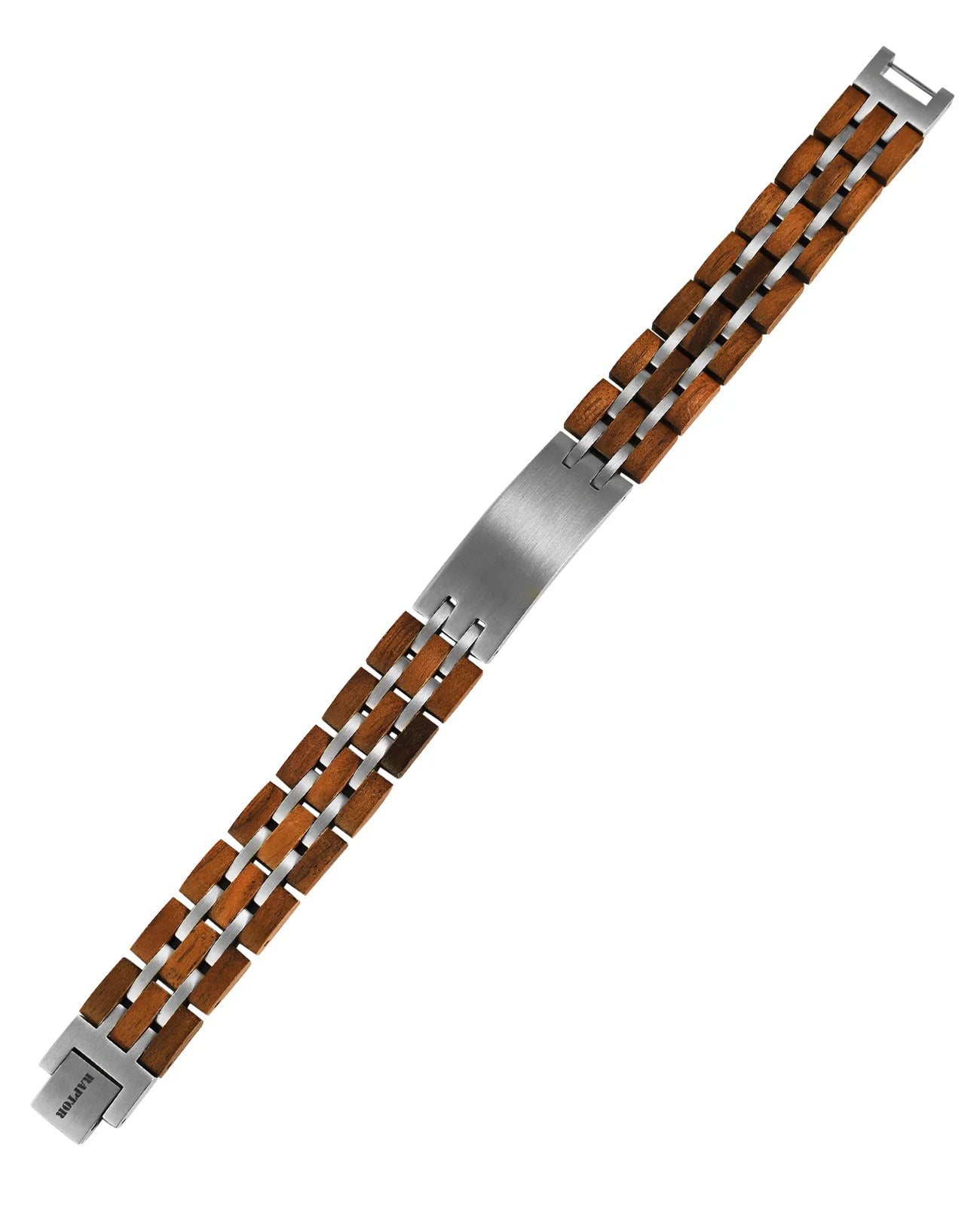 breites ident armband mit holz gliederarmband