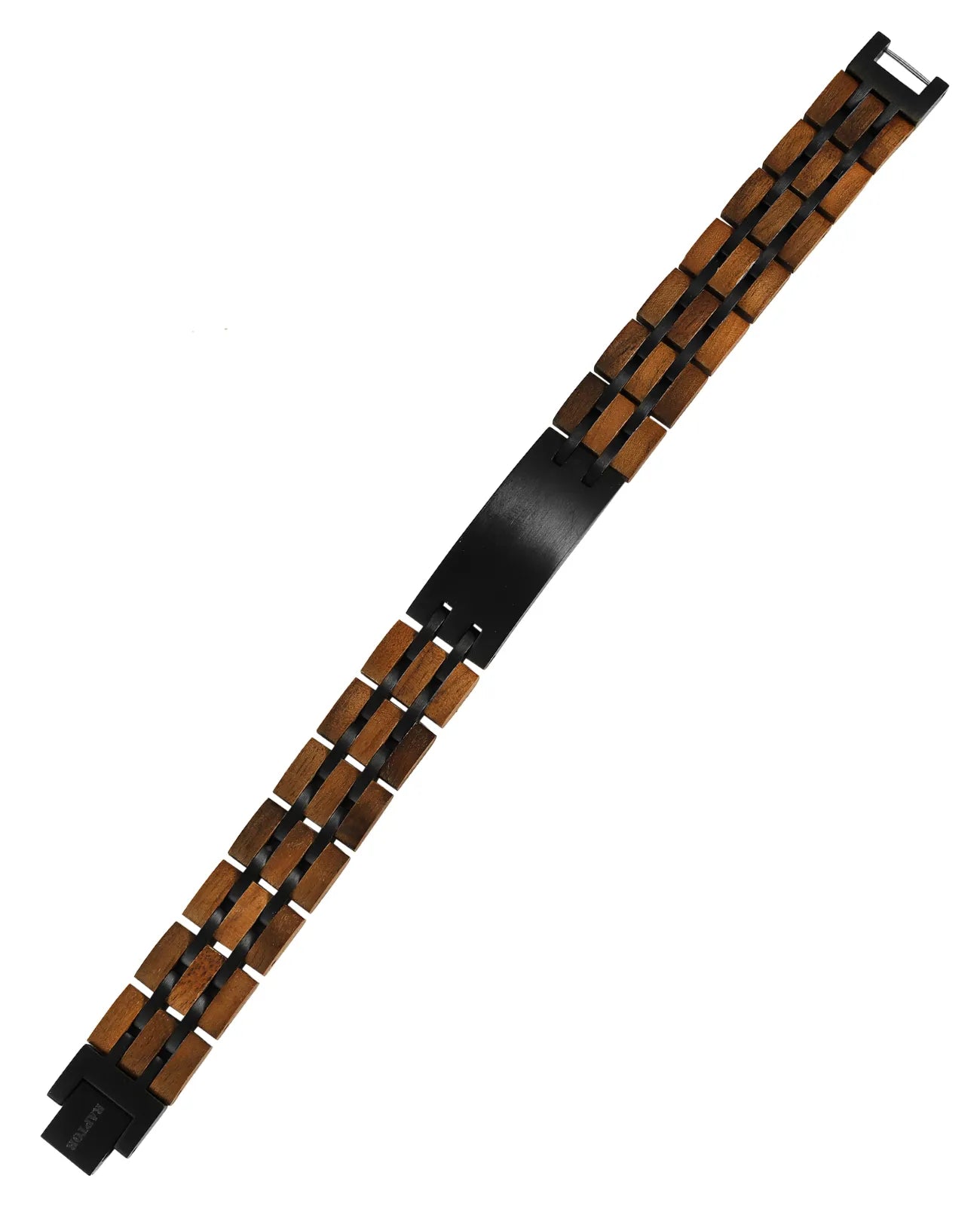 breites ident armband mit holz gliederarmband