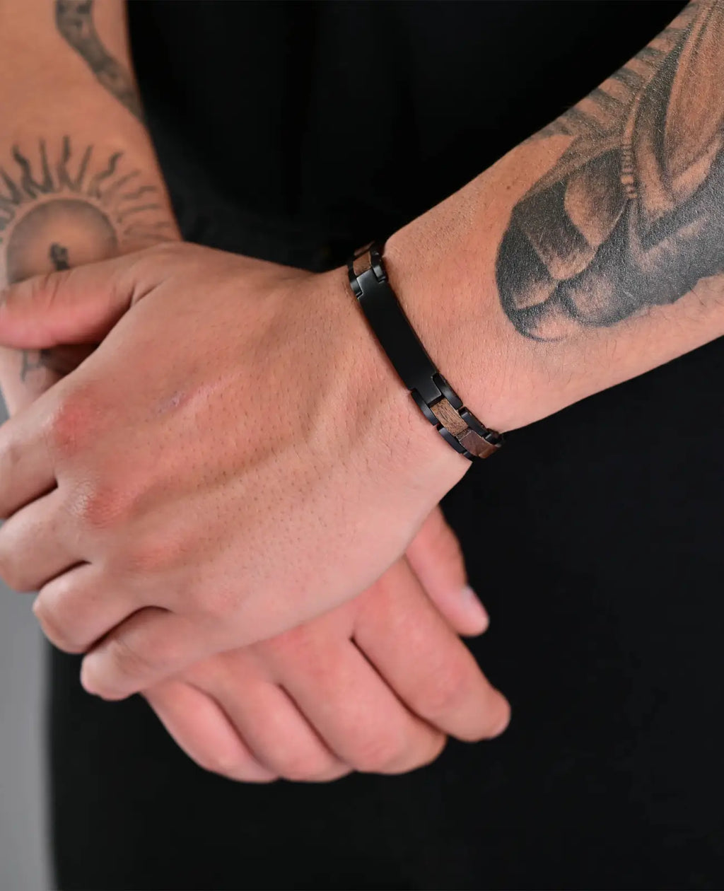 ident armband mit holz gliederarmband