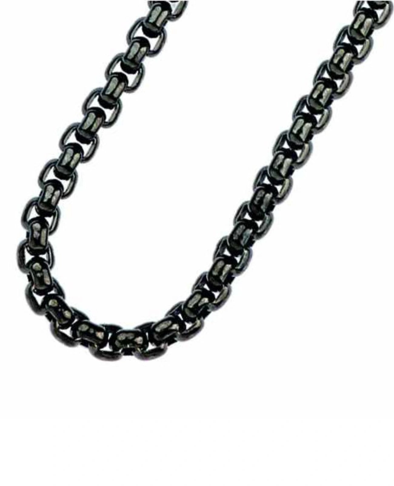 Schwarze veneziakette mit karabiner