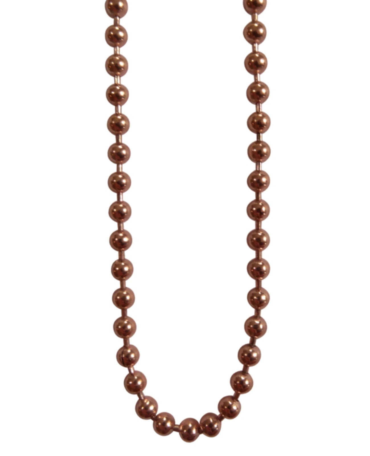 dunkelbraune Kugelkette mit karabiner verschluss