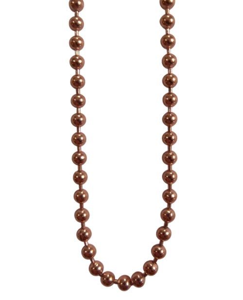 dunkelbraune Kugelkette mit karabiner verschluss