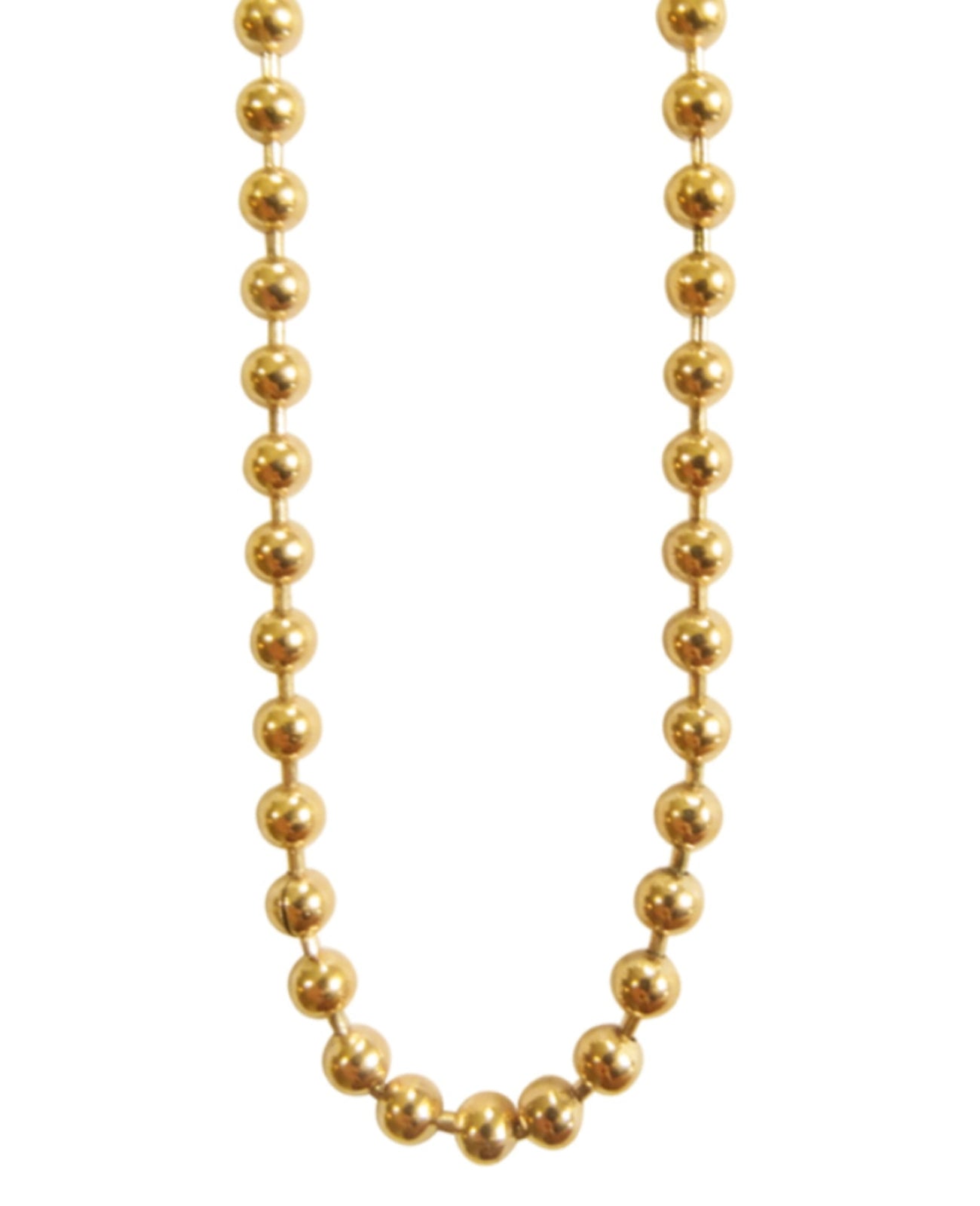 Goldene Kugelkette mit karabiner verschluss