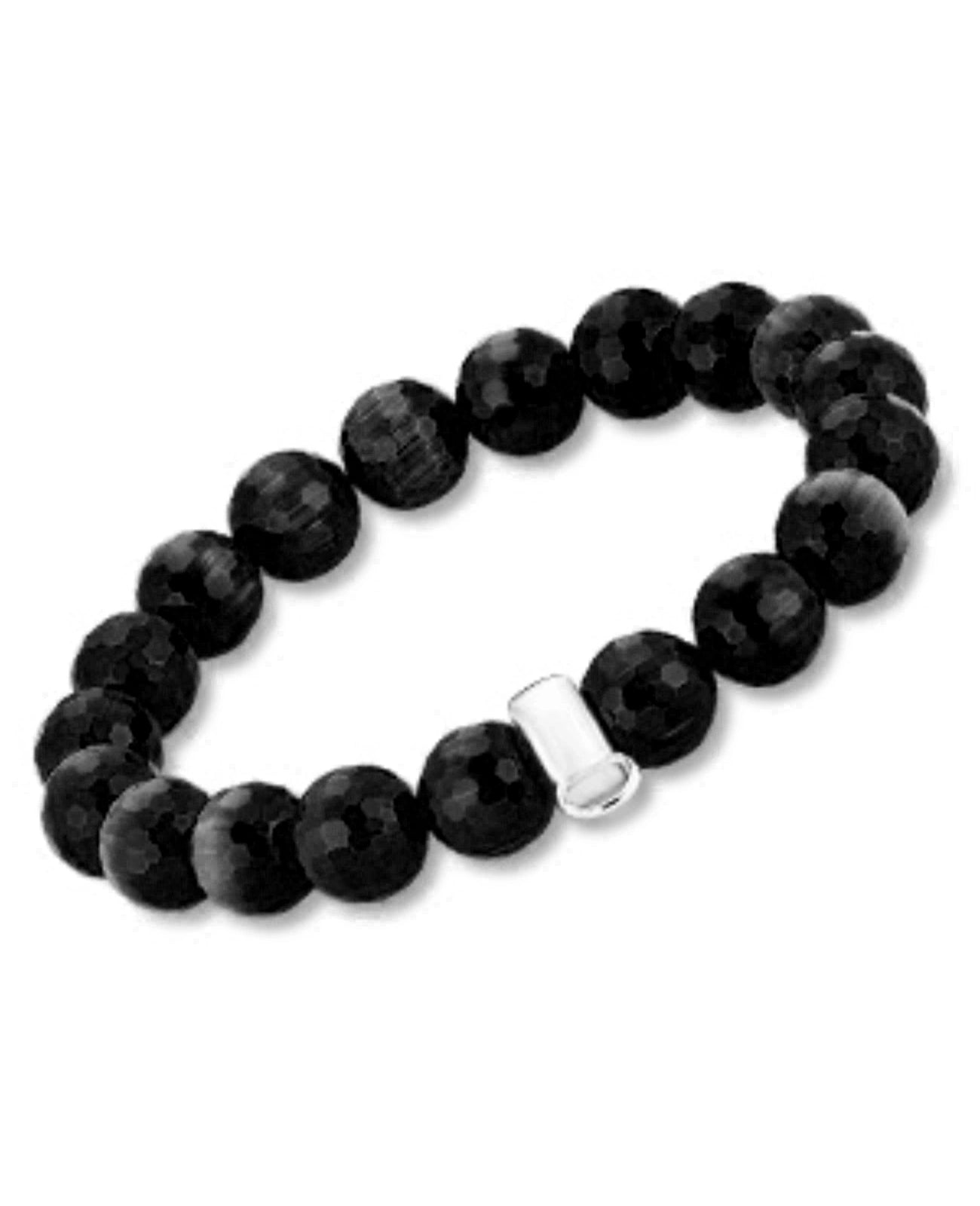 Schwarzes kugelarmband Zugband