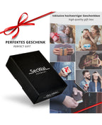 Dunkelbrauner rechteckiger Geldbeutel mit rfid kartenschutzcontainer