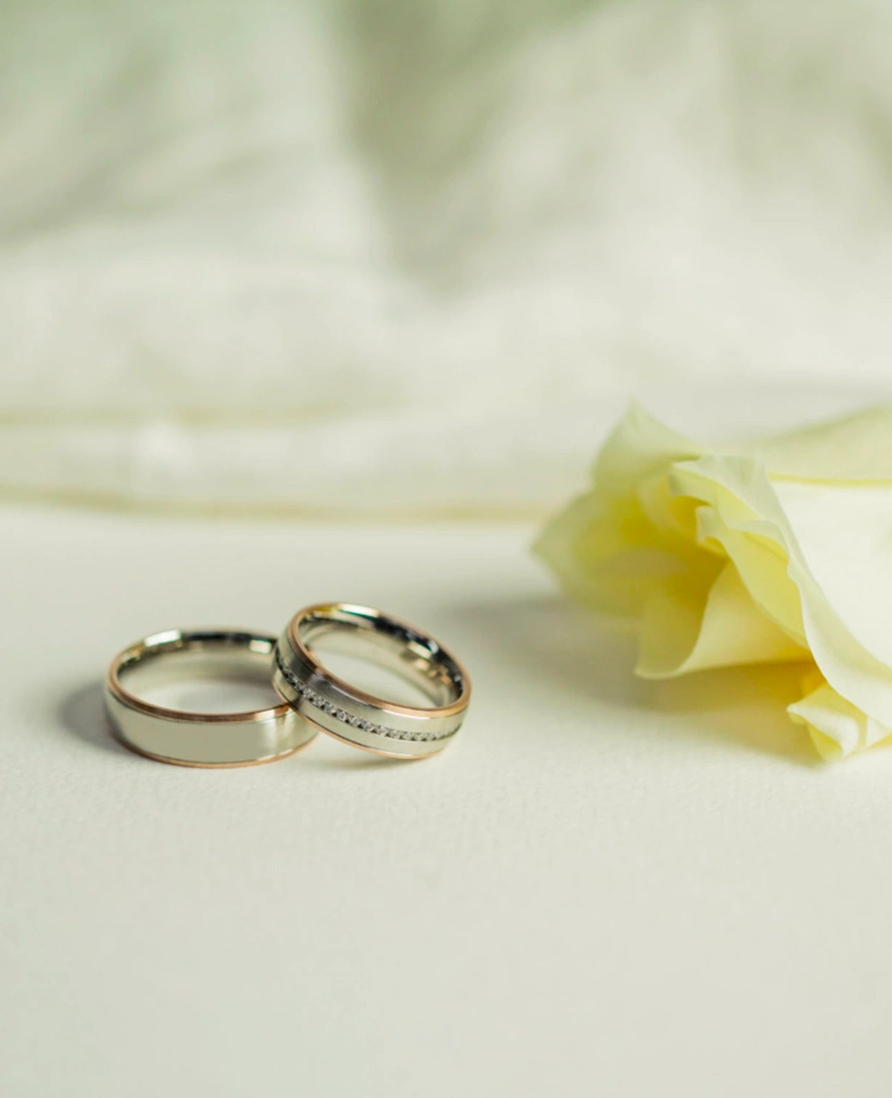 Ring edelstahl links und rechts dünner rosérand