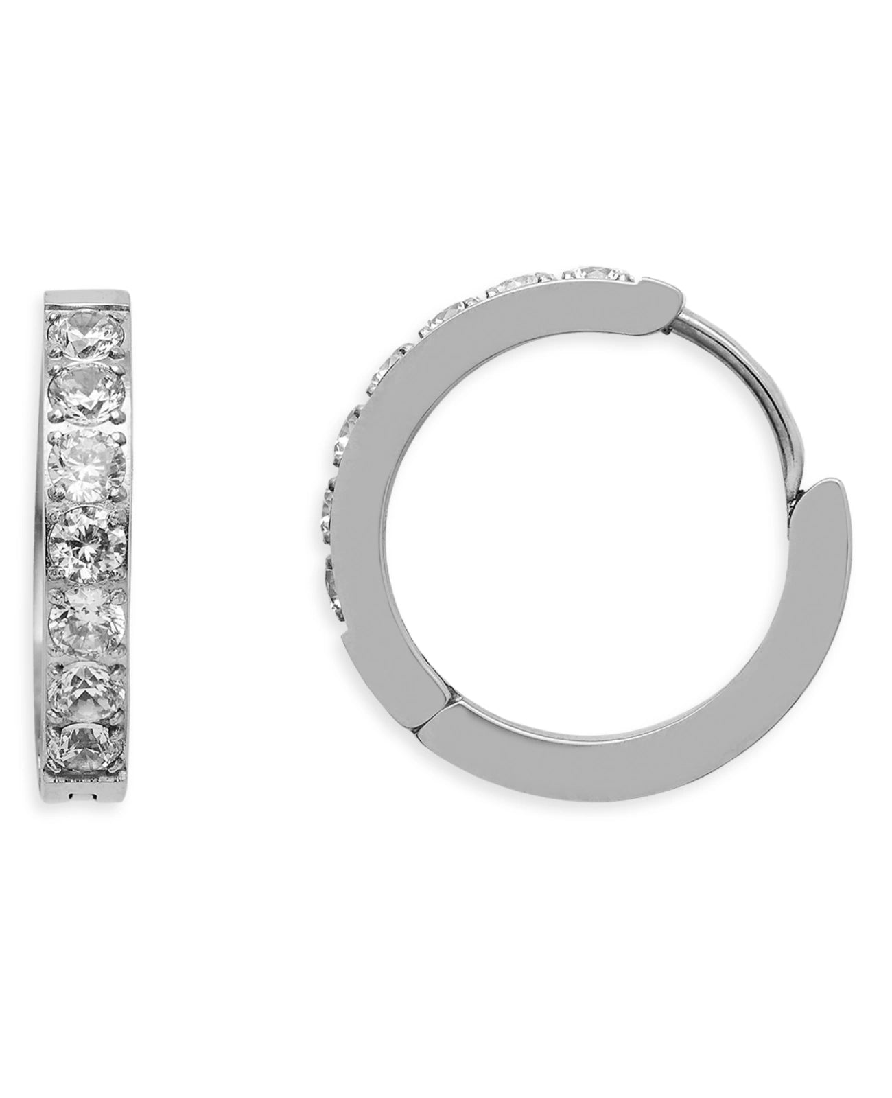 creolen mit 5 zirkonia silberfarben