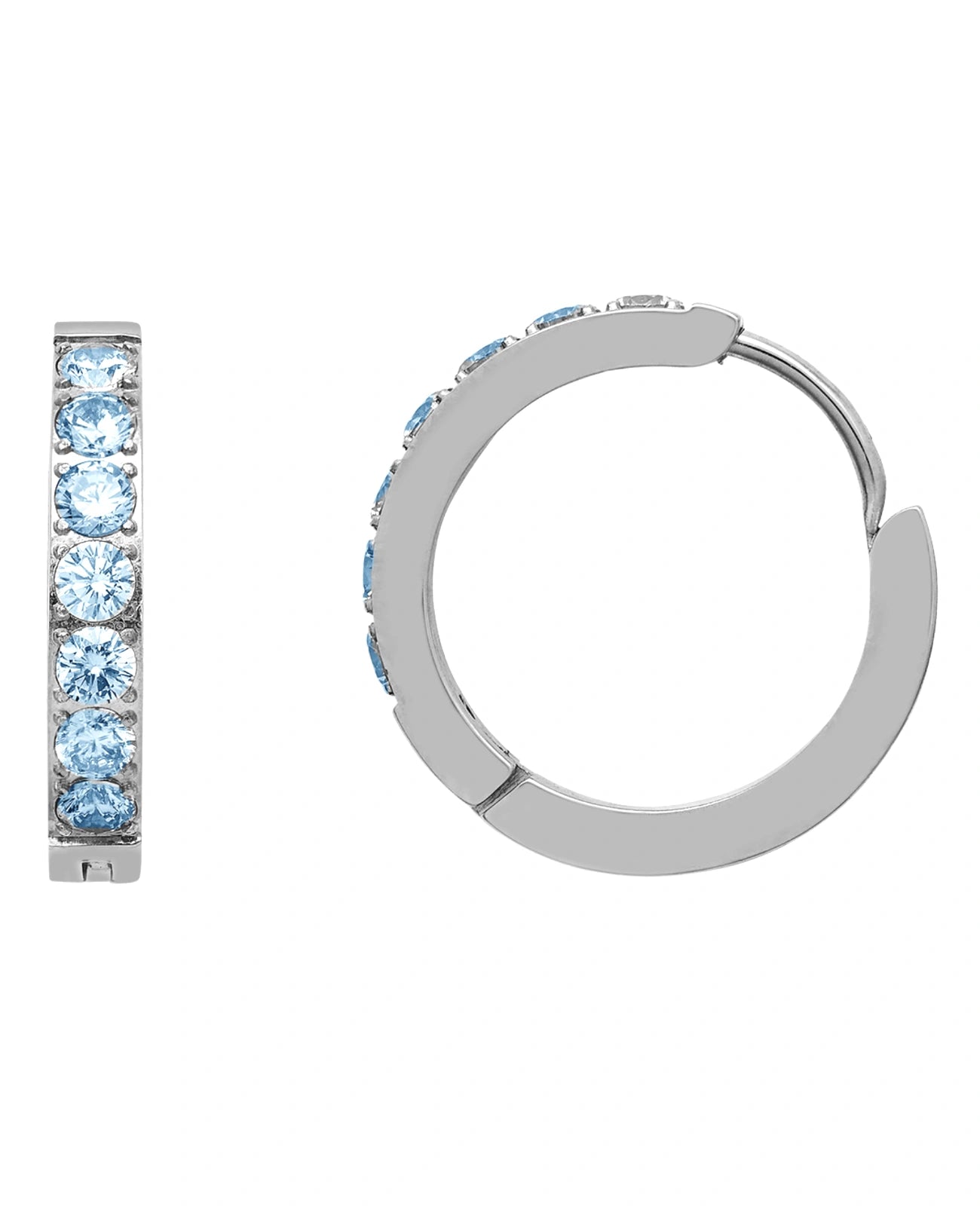 creolen mit 5 zirkonia hellblau silberfarben