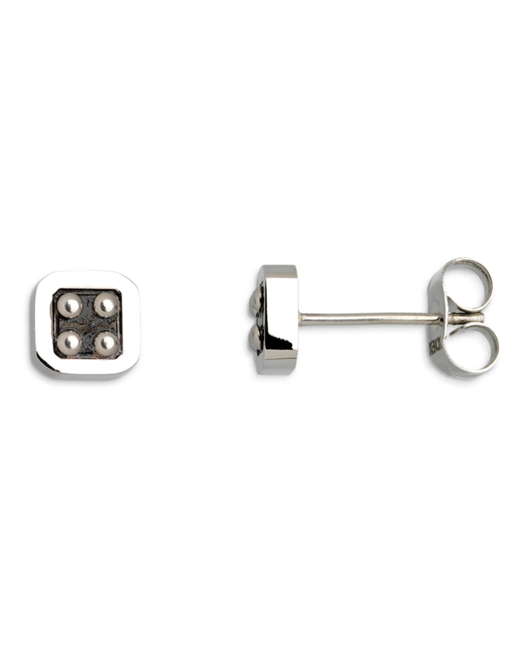 Eckige ohrstecker in würfeloptik 4