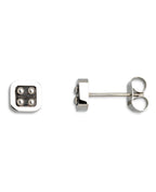 Eckige ohrstecker in würfeloptik 4