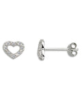 offene herz ohrstecker besetzt mit lauter kleinen diamanten