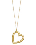 ankerkette mit offenen herz anhänger goldfarben